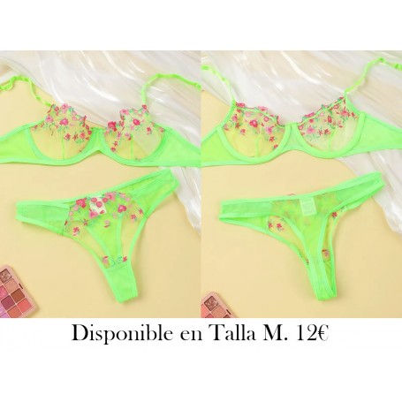Conjunto de lencería íntima romántica para pareja CONJUNTO LENCERIA VERDE