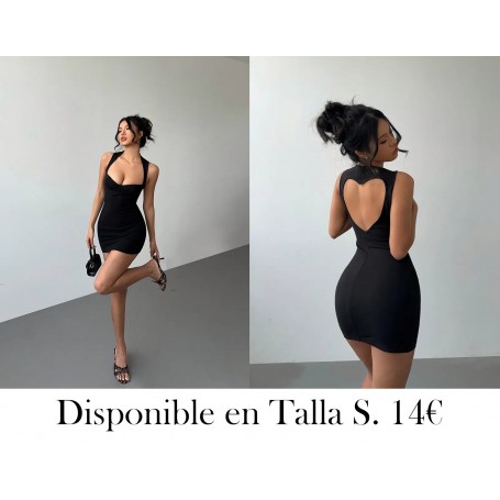 Vestido mini ajustado negro elegante VESTIDO NEGRO