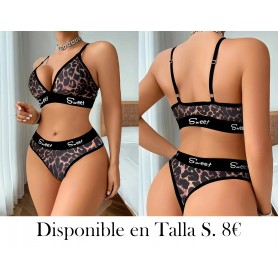 Conjunto de lencería deportiva LENCERIA LEOPARDO