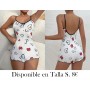 Mono de Pijama acanalado para Mujer con Estampado PIJAMA CORAZONES