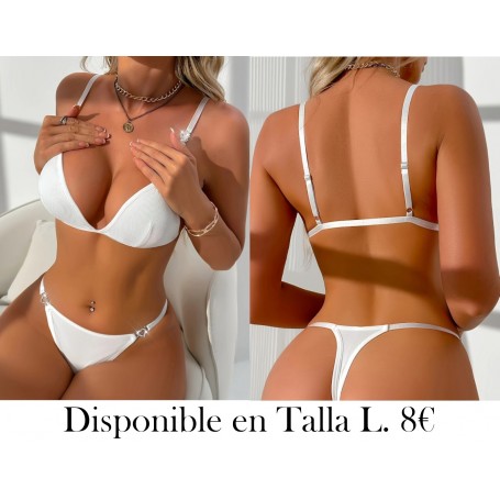 Conjunto de Sujetadores para Mujeres con Copas CONJUNTO LENCERIA BLANCA