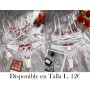 Conjunto de lencería elegante con bordado floral CONJUNTO LENCERIA BLANCA