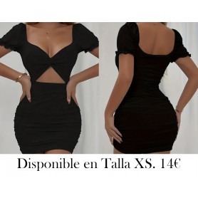 Vestido Ajustado Con Corte Delantero Con Diseño Entrecruzado