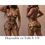 Traje de mujer sexy de estampado de leopardo ENTERIZO LEOPARDO