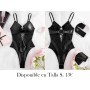 Bodycon Sexy Sin Espalda para Mujer BODY LENCERIA NEGRA BODY