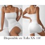 Vestido De Espagueti Delgado vestido blanco