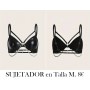 Bralette de vinilo negro con cadenas SUJETADOR NEGRO CADENAS