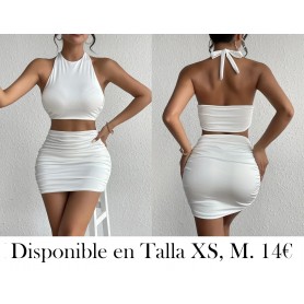 Elegante conjunto de falda de dos piezas CONJUNTO BLANCO