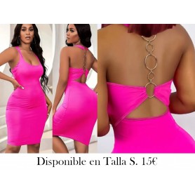 Vestido ajustado de mujer VESTIDO FUSCIA
