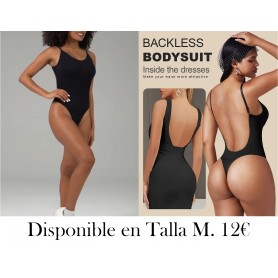 Body sin espalda para mujer, faja invisible sin costuras, control de abdomen