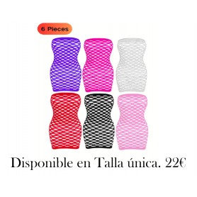 6 piezas de vestidos ajustados sin mangas para mujer