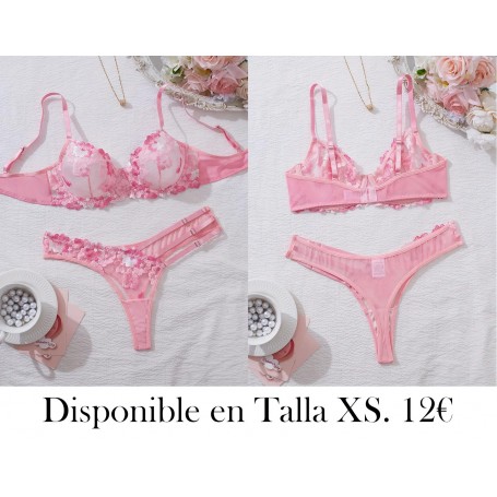 Brasieres y Ropa Interior  Conjuntos de Sujetadores CONJUNTO LENCERIA ROSA