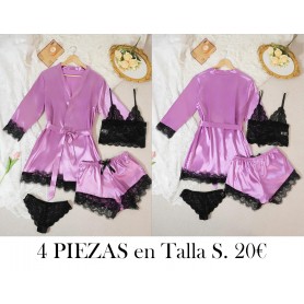 Conjunto de pijama de estilo de corte elegante para mujer