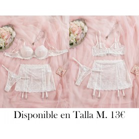 Conjunto lenceria 3 piezas BLANCO