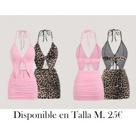 Conjunto de mujer casual 2 CONJUNTOS ROSA LEOPARDO