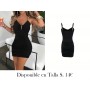 Elegante vestido ajustado sin mangas con cuello VESTIDO NEGRO