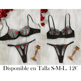 Conjunto de lencería sexy para mujer LENCERIA NEGRA