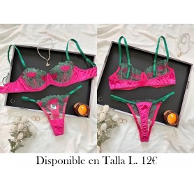 Conjunto de lencería sexy CONJUNTO LENCERIA FUCSIA