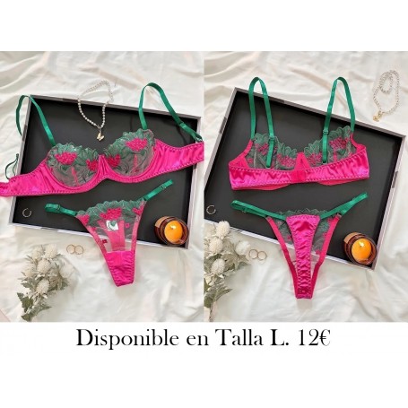 Conjunto de lencería sexy CONJUNTO LENCERIA FUCSIA