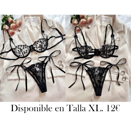 Brasieres y Ropa Interior  Conjuntos de Sujetadores CONJUNTO LENCERIA NEGRA