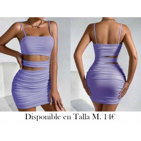 Vestido Camisola Sexy Europeo y Americano VESTIDO VIOLETA VESTIDO LAVANDA