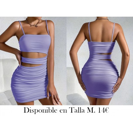 Vestido Camisola Sexy Europeo y Americano VESTIDO VIOLETA VESTIDO LAVANDA