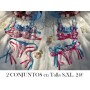 Conjunto de Sujetador Romántico con Bordado Floral  2 CONJUNTOS LENCERIA COLORES AZUL FUCSIA